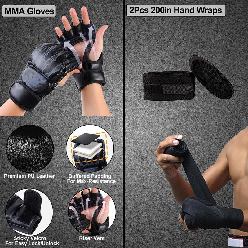 4Ft Heavy Punching Bag Set for Adults MMA Kickboxing Boxing Karate Unfilled4