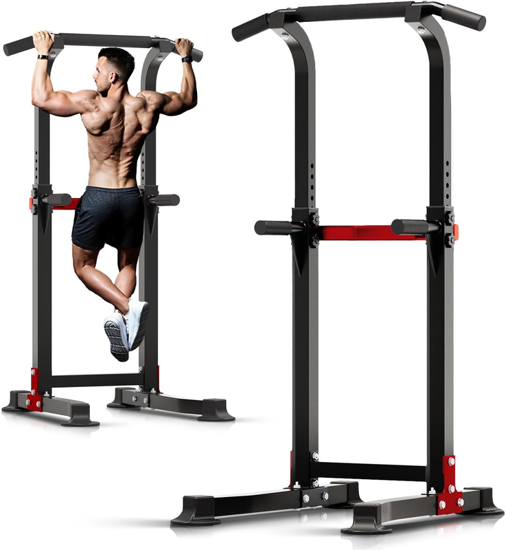 Power Tower Pull Up & Dip Station, Adjustable Chin Up Bar Home Gym 300LBS8