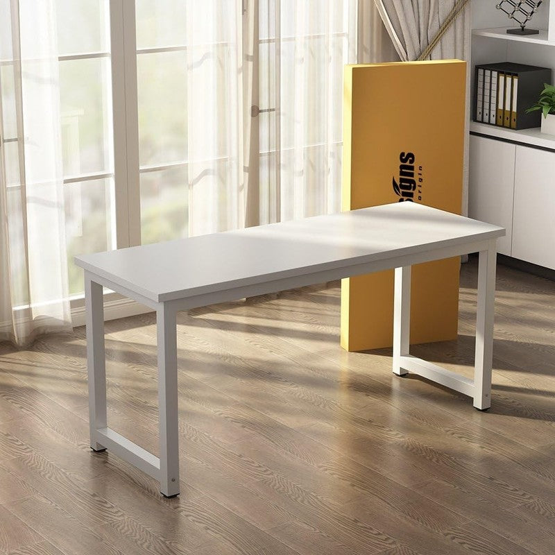 55" Computer Desk Large Office Study Writing Desk White Home Office6