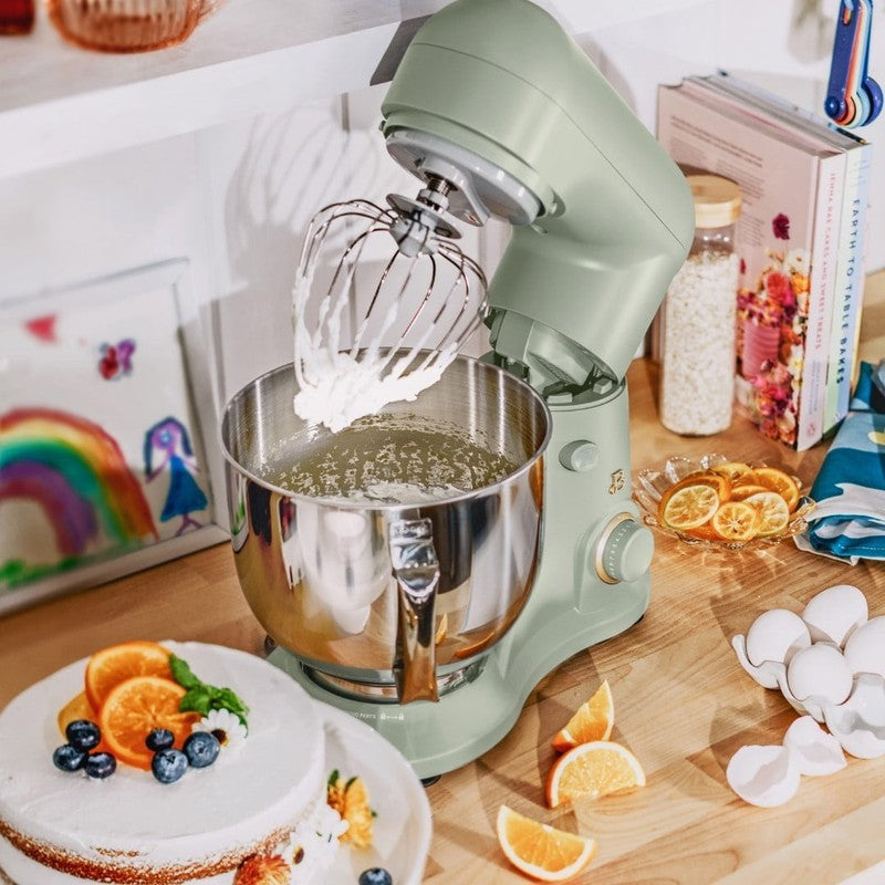 Beautiful 5.3 QT Stand Mixer w/ Flat Beater, Dough Hook by Drew Barrymore Sage4