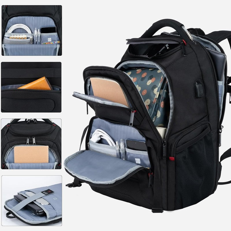 Travel Laptop Backpack for Men, 17.3 Inch Computer Backpack, 45L Anti Theft Busi2