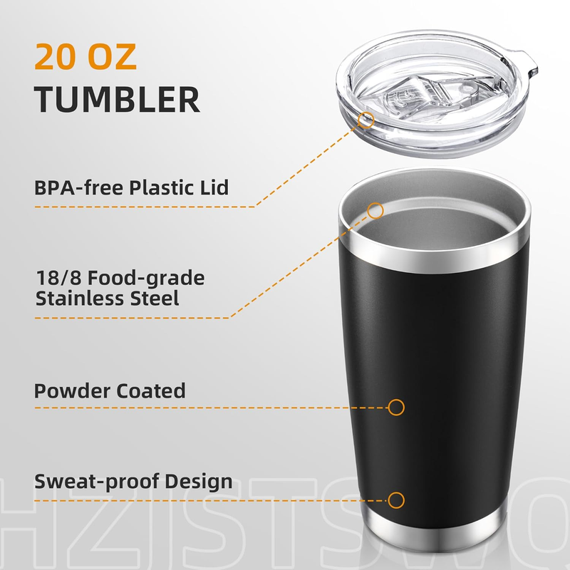 20oz Stainless Steel Tumbler 12 Pack Vacuum Insulated Coffee Cups2