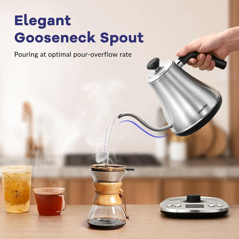 Gooseneck Electric Kettle 0.8L 1200W Stainless Steel LCD Temp Control Auto Off4