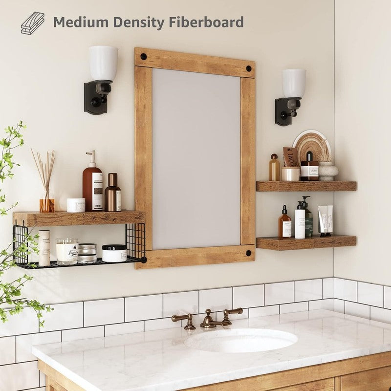 Bathroom Shelves over Toilet - Wall Mounted Floating Shelves Storage4