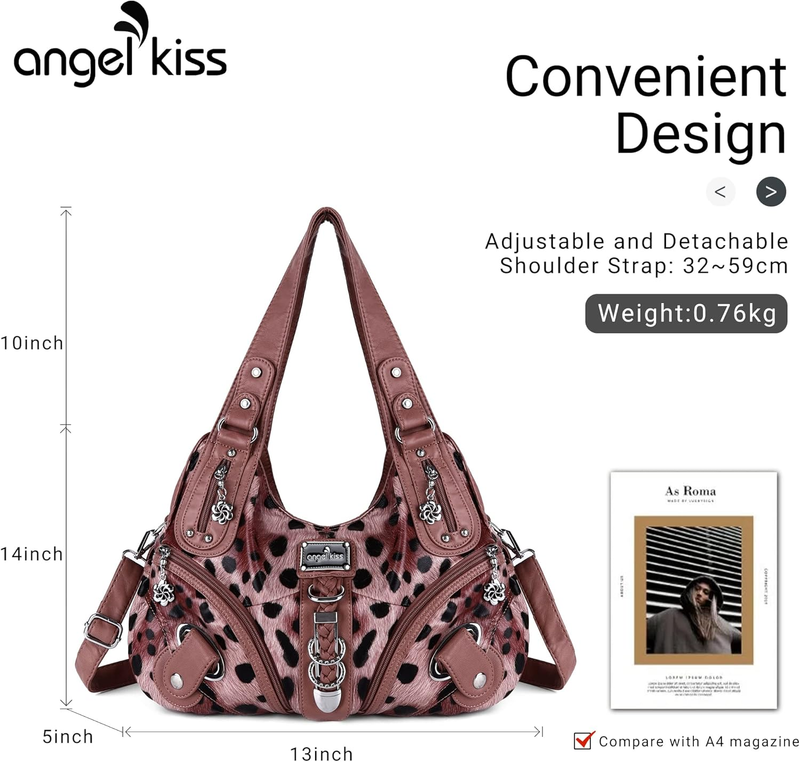 Angelkiss Women’s Large Hobo Satchel Shoulder Handbag Purse3