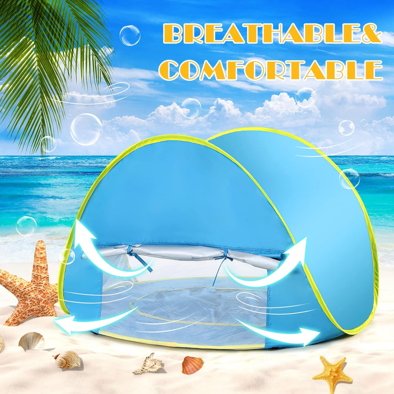 Baby Beach Tent Pop Up with Pool UPF50+ UV Protection Sun Shelter4