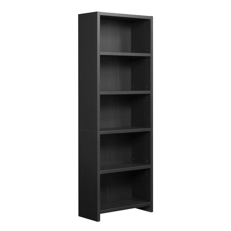 Westley 5 Shelf Bookcase, Black Finish1