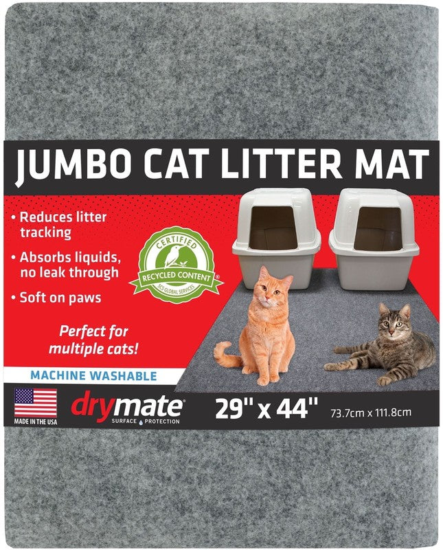 Jumbo Cat Litter Box Mat   100% Phthalate and BPA Free; Machine Washable; Soft o0