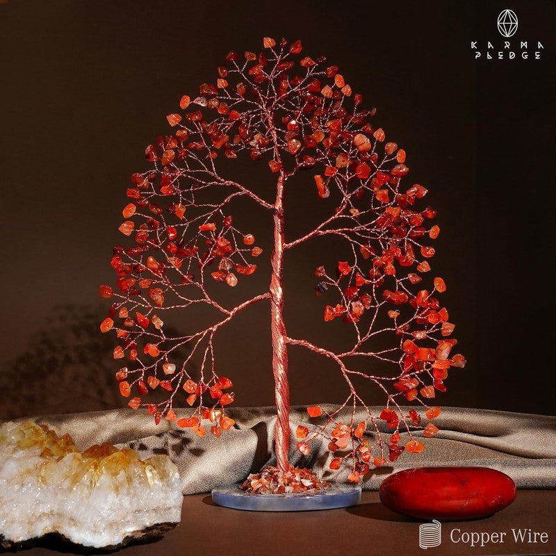 Carnelian Chakra Crystal Tree Feng Shui Decor Positive Energy Good Luck Gift4