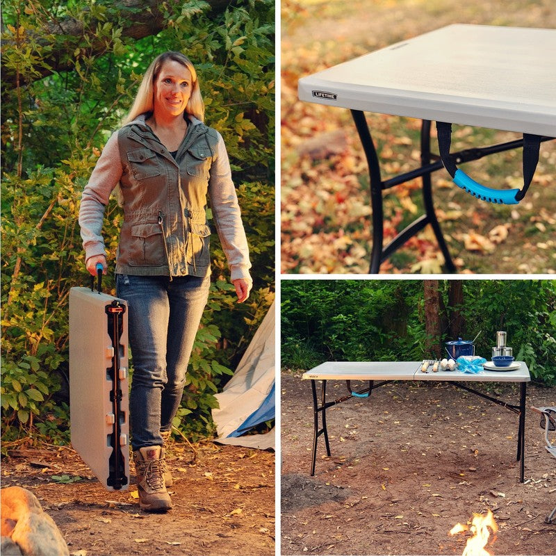 “ 5 Foot Fold In Half Table – Portable Indoor/Outdoor Utility Table for Camping,8