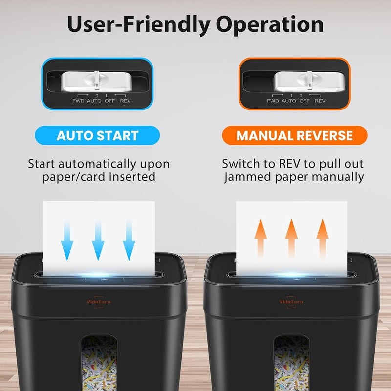 6 Sheet Cross Cut Paper Shredder P 4 Home Office Jam Proof Card/Staple/Clip4