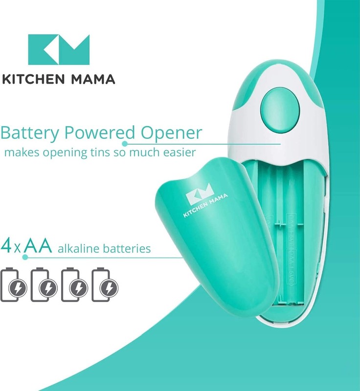 One Touch Auto Electric Can Opener for Seniors - Cordless & Safe (Teal)6