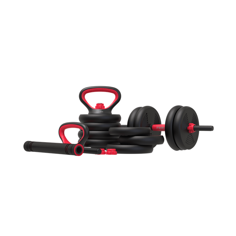 Smartbell 60lb Adjustable 4 in 1 Dumbbell Barbell Kettlebell Set Black1