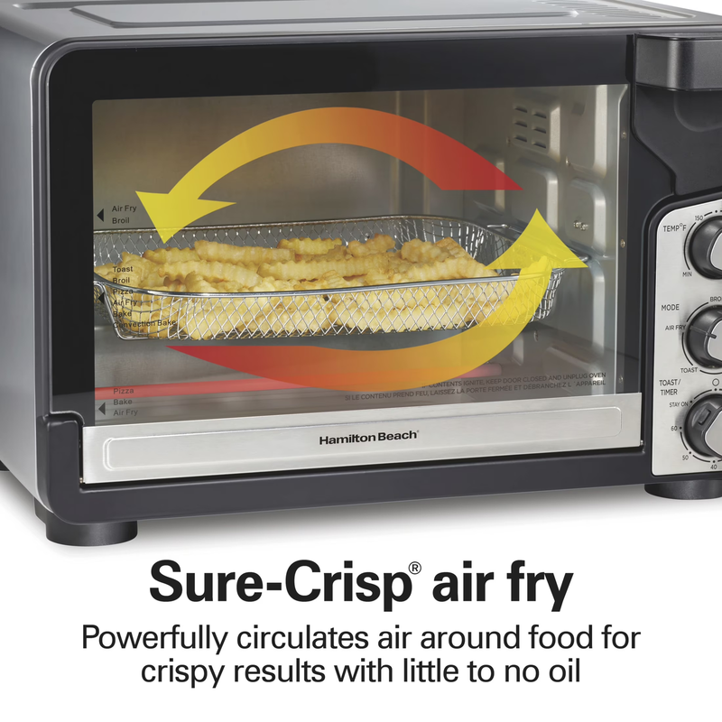 Easy View XL Toaster Oven with Sure Crisp  Air Fry, 1750W, 6 Slice Capacity, 3145