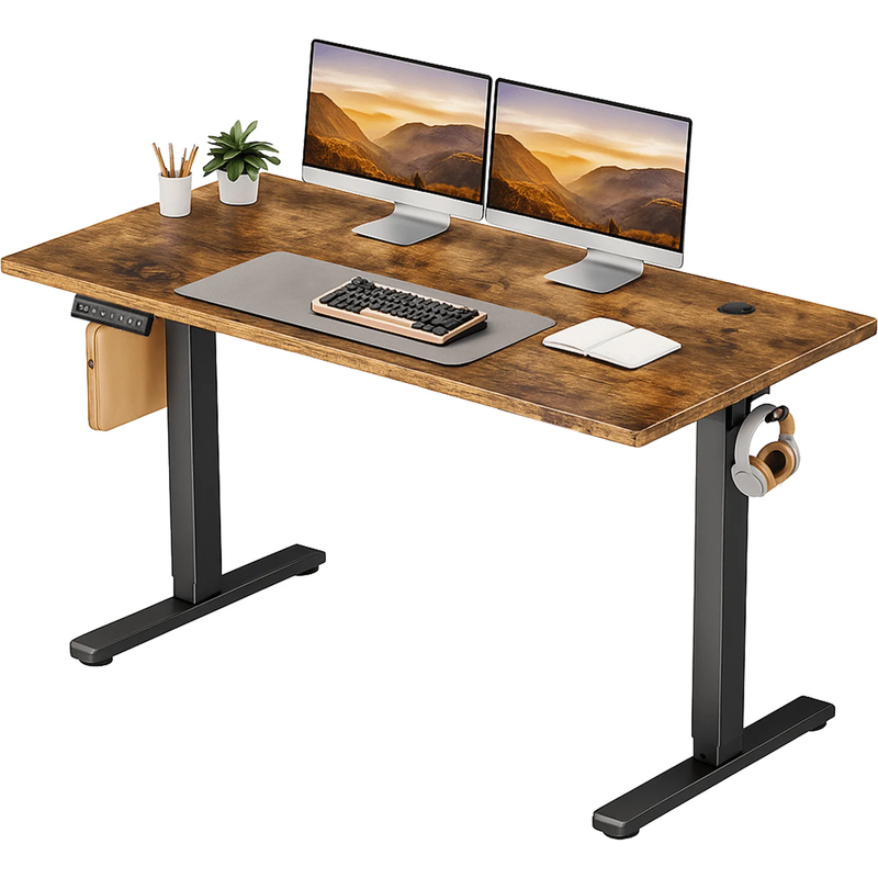 55"×24" Electric Height Adjustable Standing Desk Sit Stand Workstation Rust10