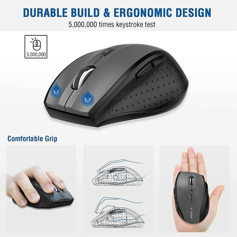 Wireless Mouse for Laptop, Portable Optical Computer Mouse, 6 Buttons, Cordless5