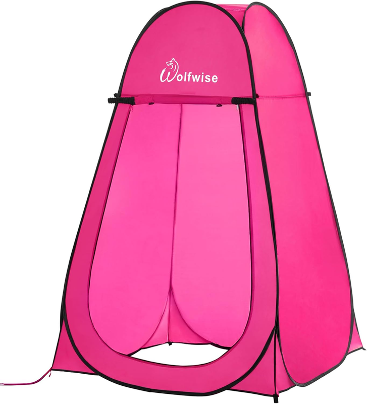 Pop Up Shower Tent Camping Portable Privacy Changing Carry Bag Rose Red0