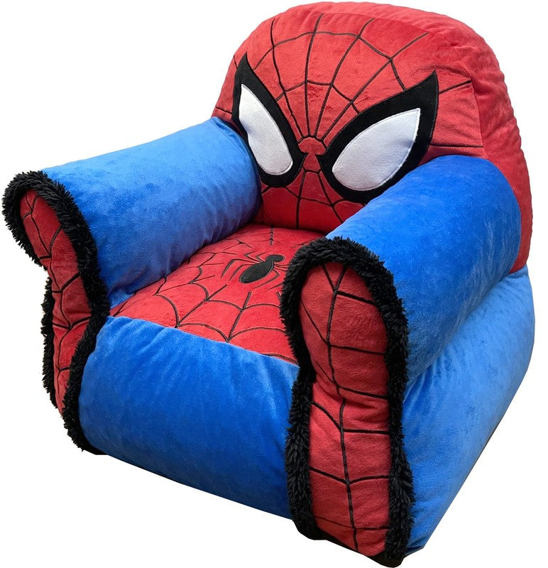 Spiderman Kids Figural Bean Bag Chair with Sherpa Trimming, Multi-Color3