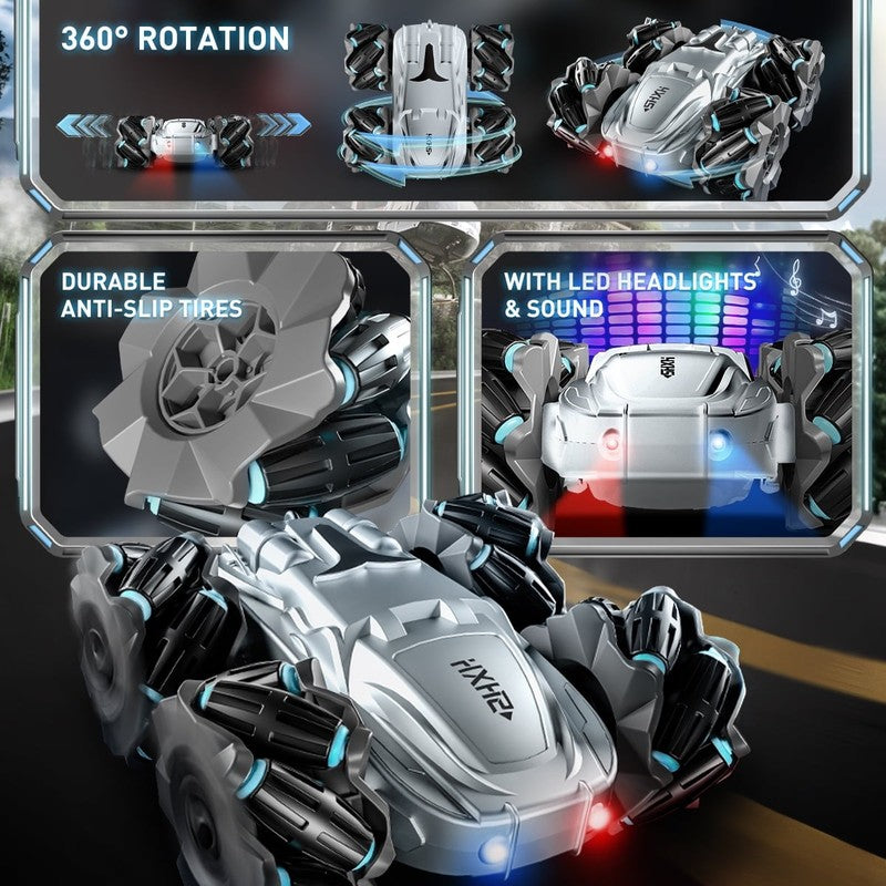 Remote Control Car,Double Sided 360° Rotating 4WD RC Cars, 2.4Ghz Electric Race 3