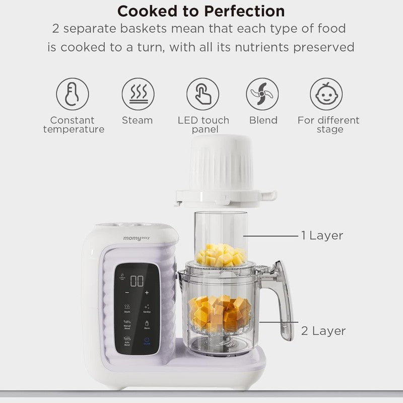 Baby Food Maker Steamer Blender Chopper Grinder Auto Cooking Touch Control8