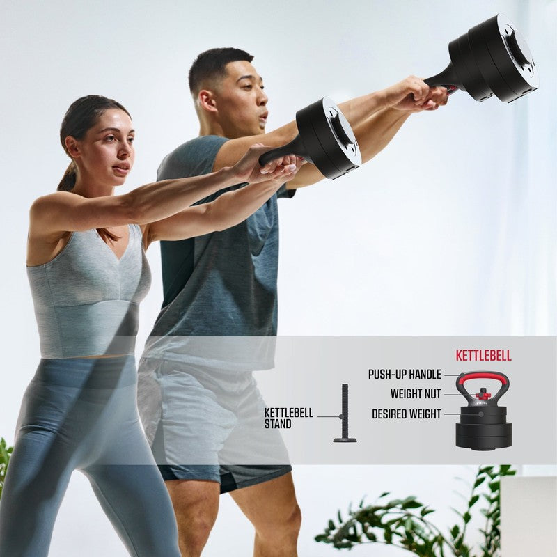 Smartbell Gym 5-In-1 Adjustable Dumbbell Set & Weight Set for Home Workouts, 458