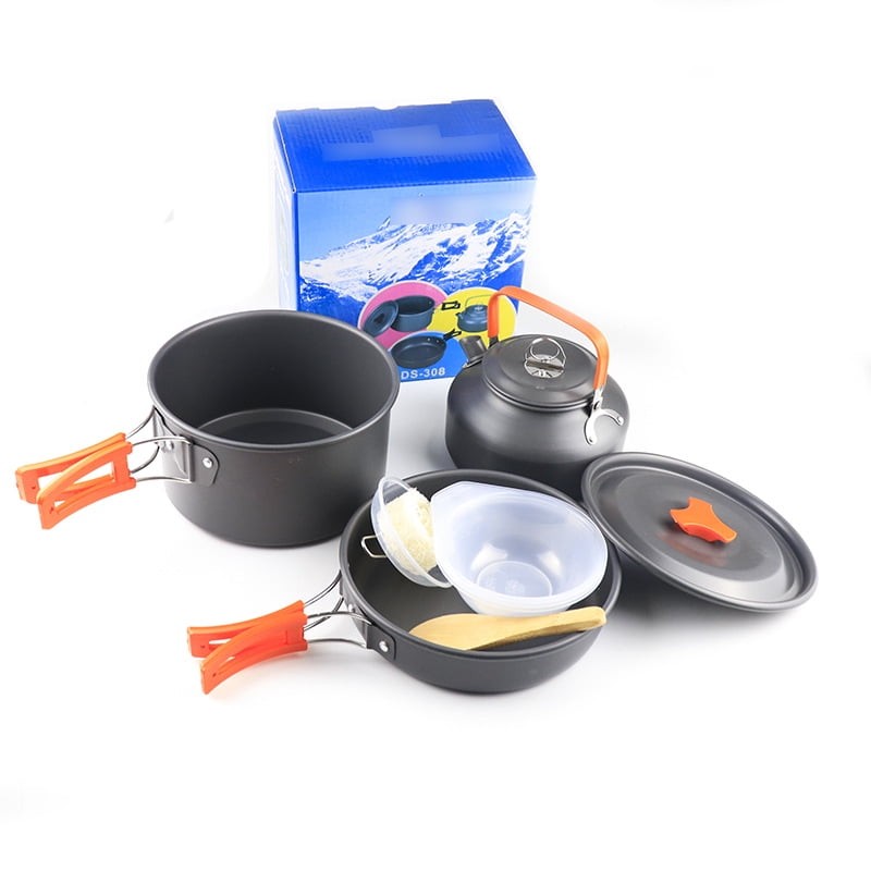 Camping Cookware Set Camping Gear Non Stick Cooking Equipment Lightweight Stacka1