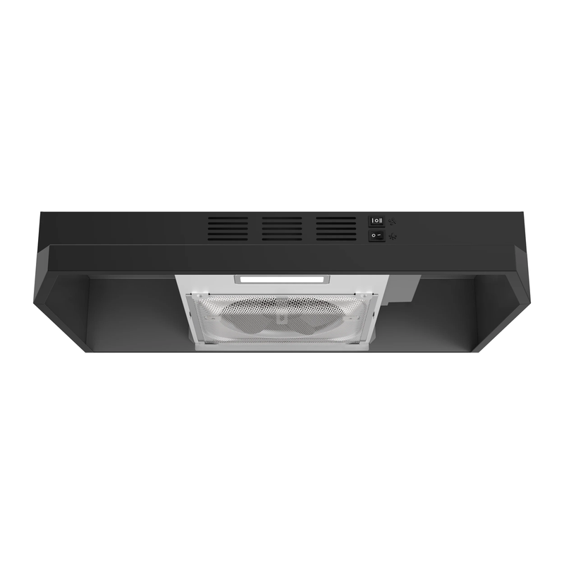 Black 24" Under Cabinet Range Hood 300CFM 2-Speed Ducted/Ductless0