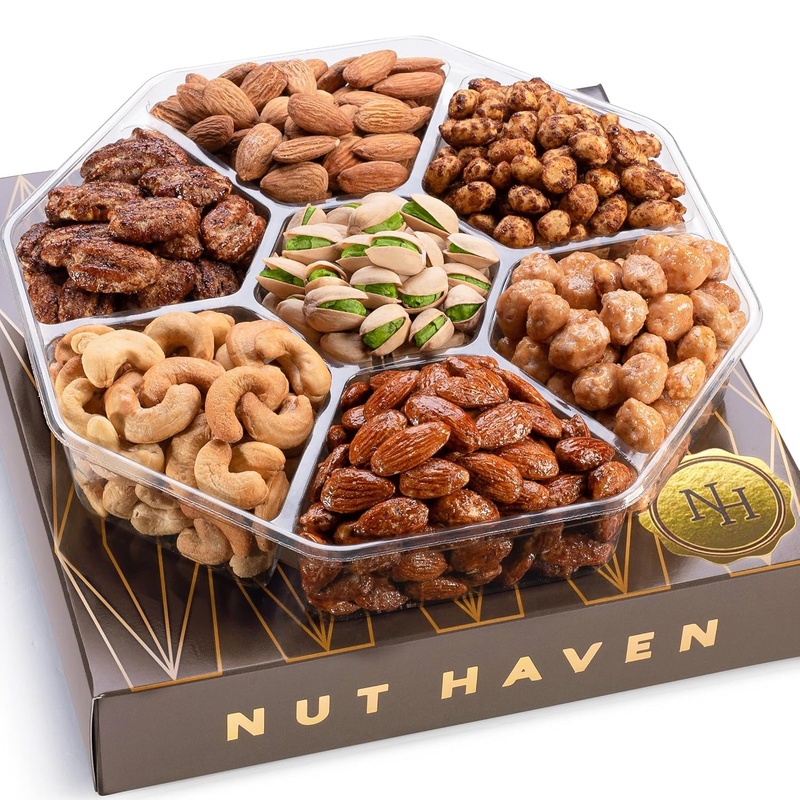 Holiday Christmas Nuts Gift Basket - Assortment of Sweet & Roasted Salted Gourme9