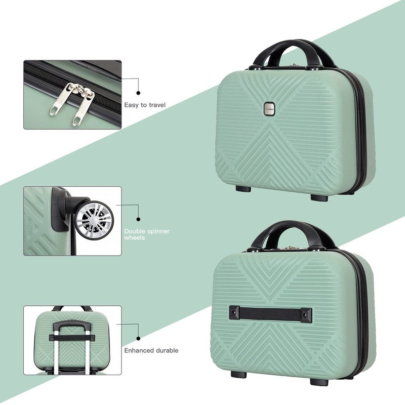 2 Piece Luggage Set Hardside Spinner Wheels Lightweight Carry On Suitcase Olive6