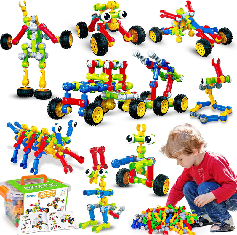 186PCS Kids STEM Building Blocks Toy Educational Fine Motor Skills Ages 3+9