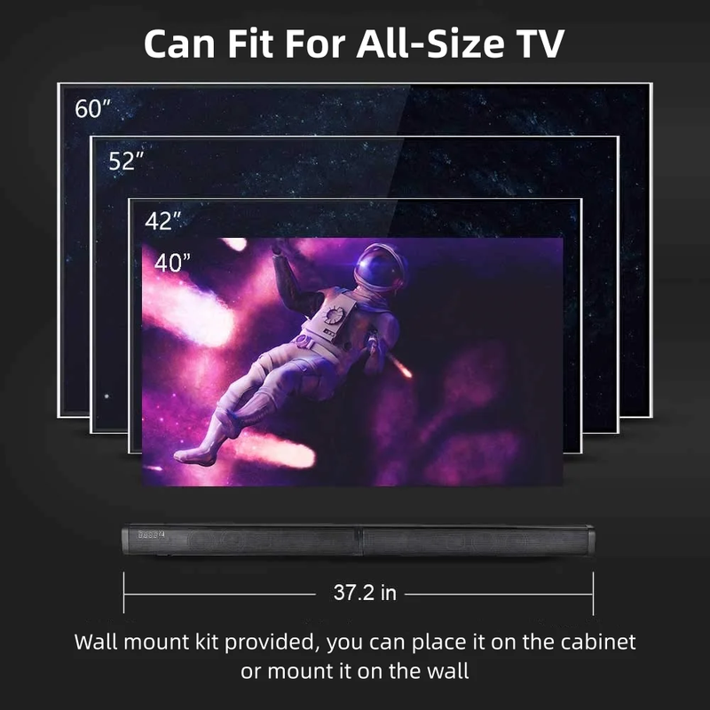 120W Bluetooth 5.0 TV Sound Bar 3D Surround Home Theater Split Soundbar8