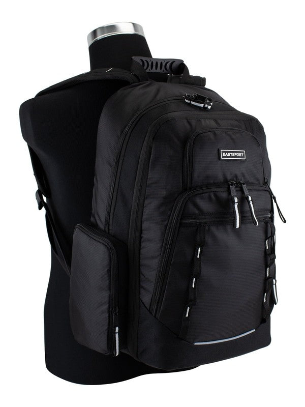 Unisex Diamond Expandable Recycled Backpack, Black2