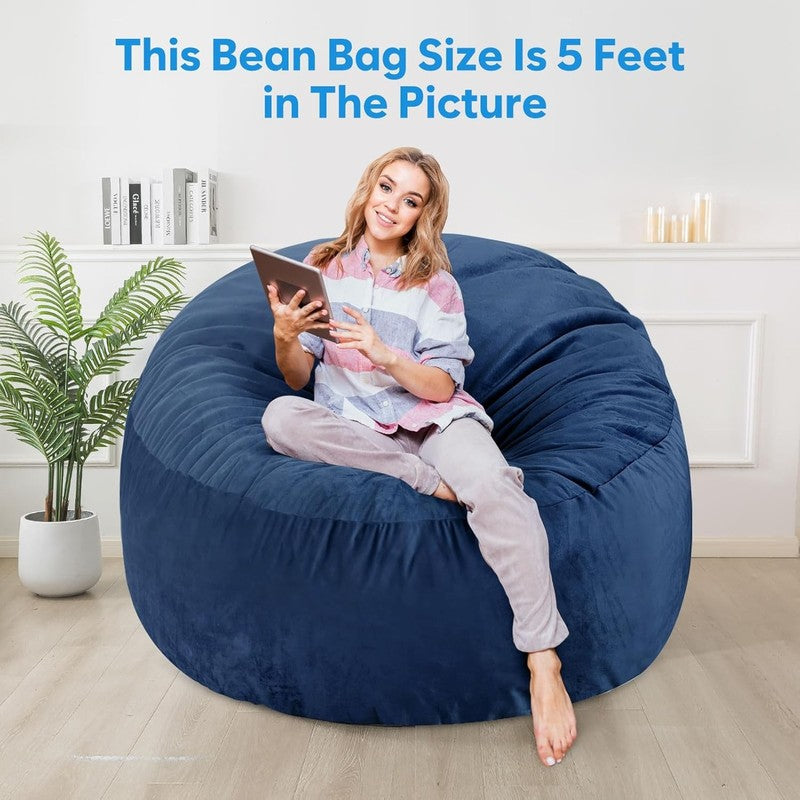 3 Ft Large Bean Bag Chairs for Adults/Teens with Memory Foam Filling, Soft Comfy6