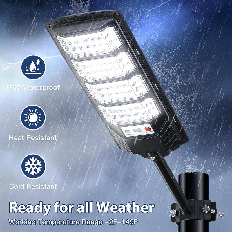 20000LM Solar Street Lights 2 Pack, Waterproof Motion Sensor LED Flood Lights5
