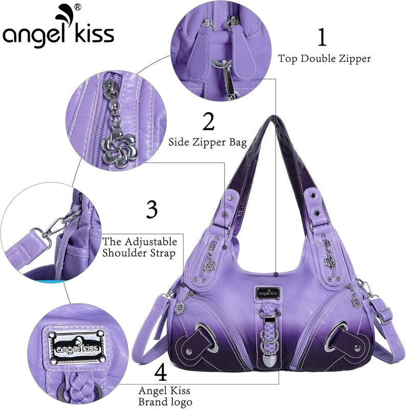 Angelkiss Women’s Large Hobo Satchel Shoulder Handbag Purse6
