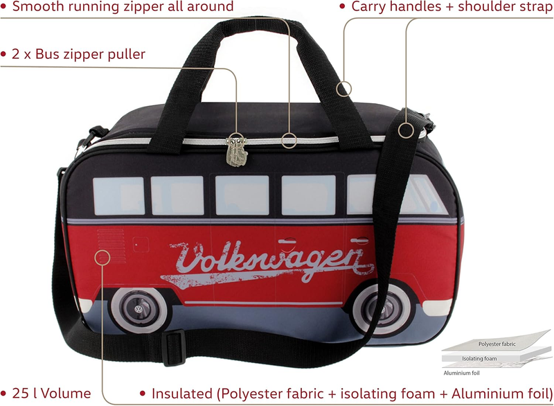 VW Collection - Volkswagen Insulated Cool-Warm Thermo Picnic Lunch Bag Box for F1