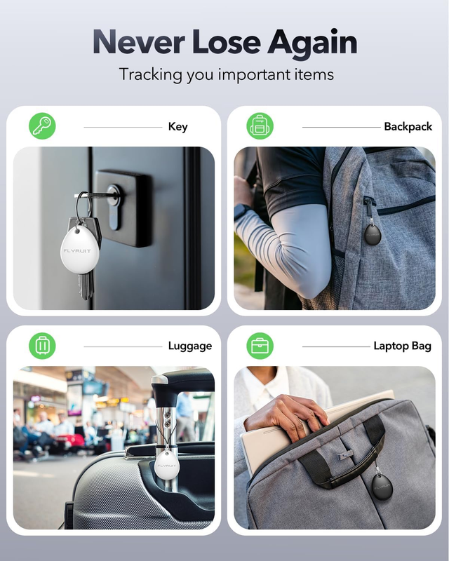 Air Tracker Tag 4 Pack Apple Find My MFi Bluetooth Key Finder Locator3