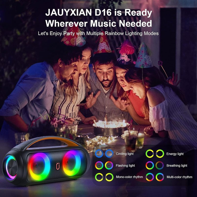 Portable Bluetooth Boombox Speaker, Deep Bass, IP65, TWS/USB/TF/AUX, Outdoor4