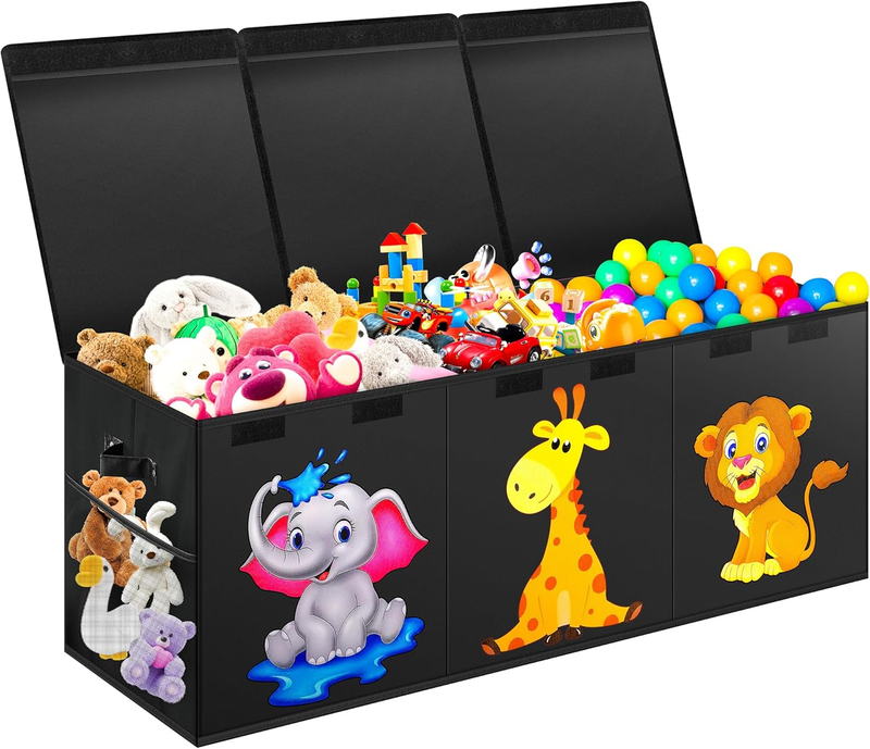 Extra Large Toy Box Collapsible Cute Animals Storage Bin Kids Organizer11