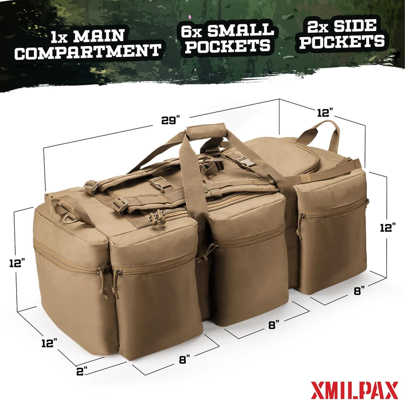 Large Military Duffle Bag 100L Tactical Travel Sports Equipment Bag2