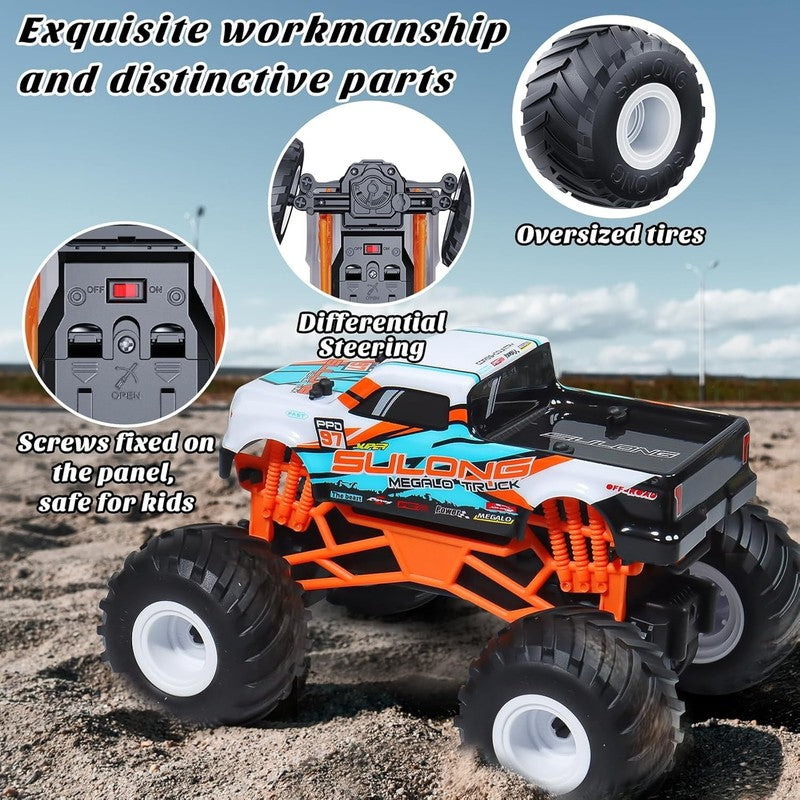 Remote Control Car, 1:16 Scale RC Monster Truck for Boys, 2.4 Ghz All Terrain RC4