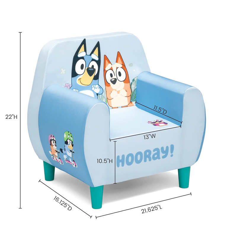 Bluey Foam Chair, Blue2
