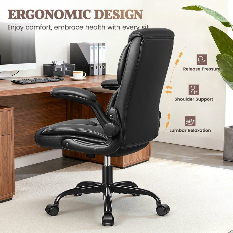 Leather Office Chair, Big and Tall Office Chair 400LBS Wide Seat Ergonomic Compu5