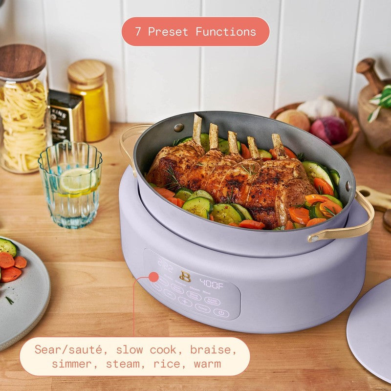 10 in 1, 6 Qt Electric Multi Cooker, Lavender by Drew Barrymore3