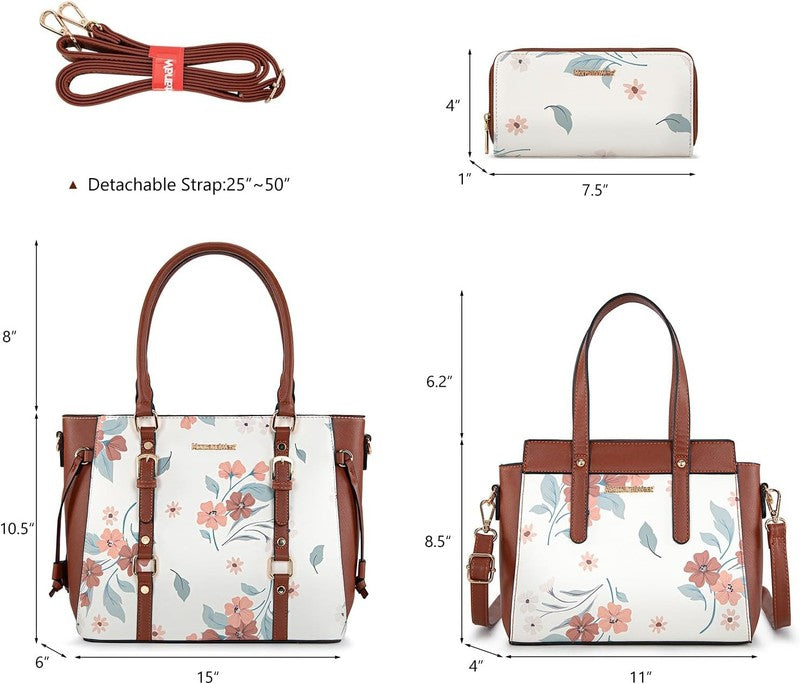 3PCS Purses for Women Tote Bag and Wallet Set Shoulder Satchel Handbags3