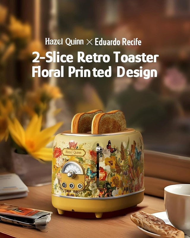 Eduardo Recife 2 Slice Retro Toaster 6 Browning Levels 3 Functions Wide Slots1