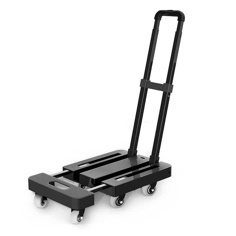 Folding Hand Truck 500LB Heavy Duty Dolly Cart 6 Wheels Utility Platform Black3