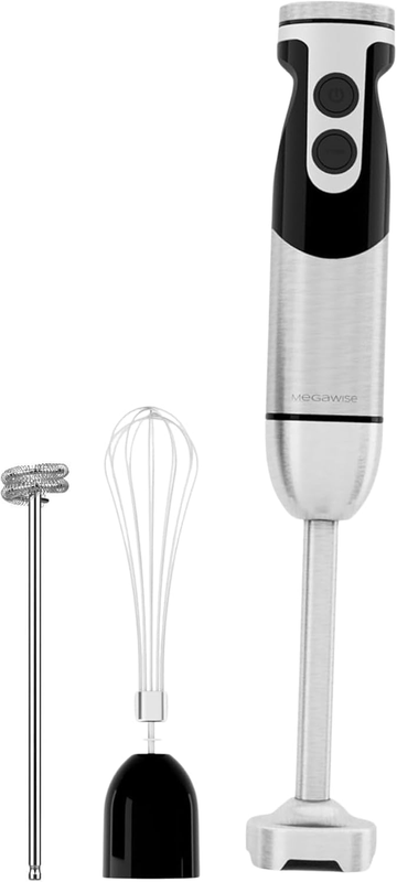 Stainless Steel Titanium Reinforced 3 In 1 Immersion Hand Blender, Powerful with8