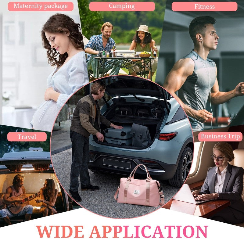 Travel Duffle Bag for Women Men - Foldable Weekend Bag with Wet Pocket, Gym Bag5