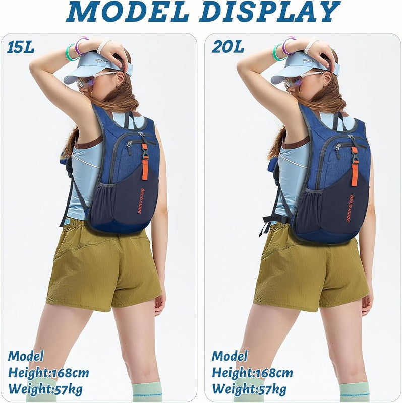 15L Small Hiking Backpack for Men Women Foldable Packable Back Pack Ultralight H4